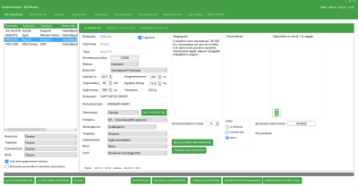 Gépjármű törzsadatbázis-Alapadatok -- Garázsmester - Üzemanyag, Gépjármű és Költség nyilvántartó szoftver (Flottamenedzsment)